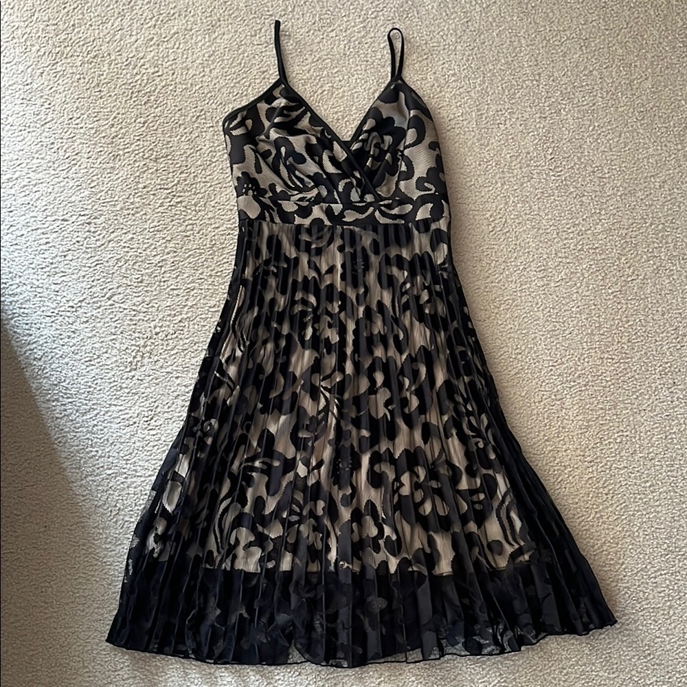 Elegant Black and Cream Dress